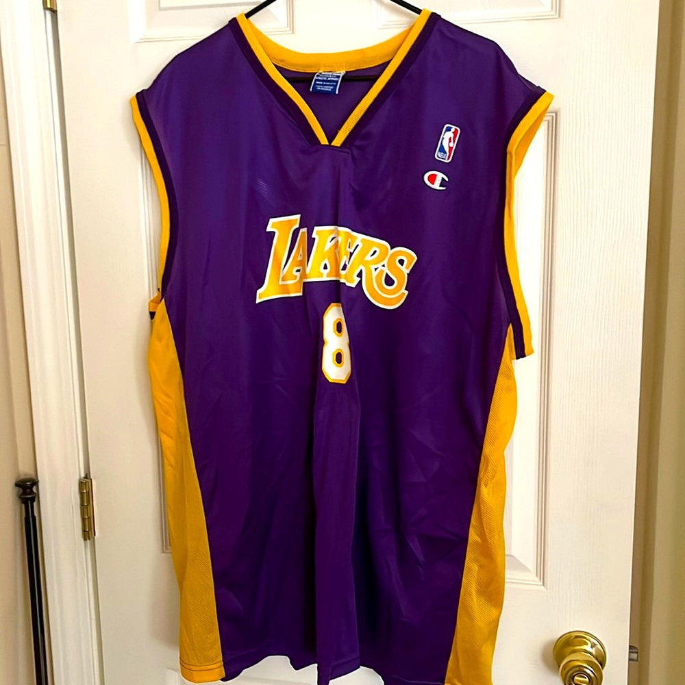 Kobe Bryant purple and gold Jersey Champion Authentic Athlete Apparel XL - Picture 1 of 3